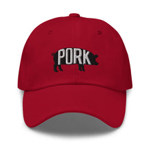 Load image into Gallery viewer, Pork Pig Embroidered Dad Hat