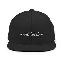 Load image into Gallery viewer, Eat Local Embroidered Snapback Hat