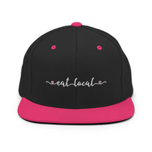 Load image into Gallery viewer, Eat Local Embroidered Snapback Hat