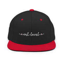 Load image into Gallery viewer, Eat Local Embroidered Snapback Hat