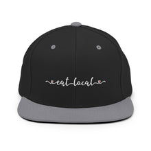 Load image into Gallery viewer, Eat Local Embroidered Snapback Hat