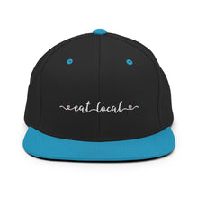 Load image into Gallery viewer, Eat Local Embroidered Snapback Hat