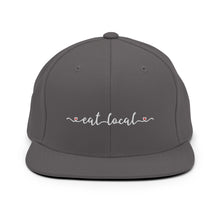 Load image into Gallery viewer, Eat Local Embroidered Snapback Hat
