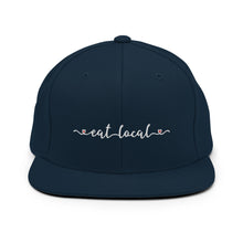 Load image into Gallery viewer, Eat Local Embroidered Snapback Hat