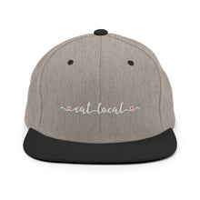 Load image into Gallery viewer, Eat Local Embroidered Snapback Hat