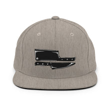 Load image into Gallery viewer, Chef's Knife & Meat Cleaver Embroidered Snapback Hat