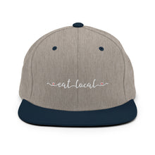 Load image into Gallery viewer, Eat Local Embroidered Snapback Hat
