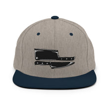 Load image into Gallery viewer, Chef's Knife & Meat Cleaver Embroidered Snapback Hat