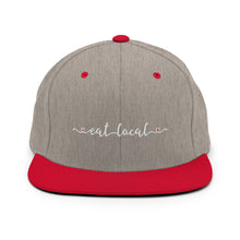 Load image into Gallery viewer, Eat Local Embroidered Snapback Hat
