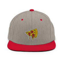 Load image into Gallery viewer, Drippy Pizza Slice Embroidered Snapback Hat