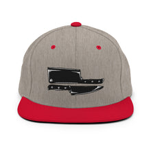 Load image into Gallery viewer, Chef's Knife & Meat Cleaver Embroidered Snapback Hat