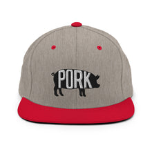 Load image into Gallery viewer, Pork Pig Embroidered Snapback Hat