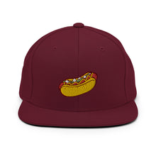 Load image into Gallery viewer, Hot Dog Embroidered Snapback Hat