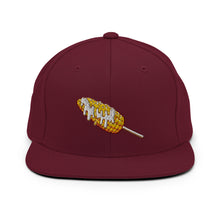 Load image into Gallery viewer, Elote Locos Corn Cob Embroidered Snapback Hat