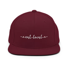 Load image into Gallery viewer, Eat Local Embroidered Snapback Hat