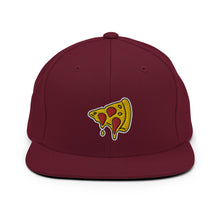 Load image into Gallery viewer, Drippy Pizza Slice Embroidered Snapback Hat