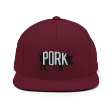 Load image into Gallery viewer, Pork Pig Embroidered Snapback Hat