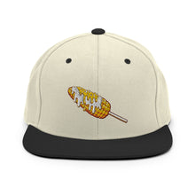 Load image into Gallery viewer, Elote Locos Corn Cob Embroidered Snapback Hat
