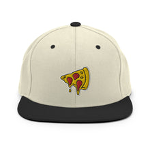 Load image into Gallery viewer, Drippy Pizza Slice Embroidered Snapback Hat