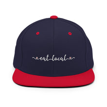 Load image into Gallery viewer, Eat Local Embroidered Snapback Hat