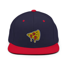 Load image into Gallery viewer, Drippy Pizza Slice Embroidered Snapback Hat