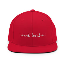 Load image into Gallery viewer, Eat Local Embroidered Snapback Hat