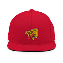 Load image into Gallery viewer, Drippy Pizza Slice Embroidered Snapback Hat