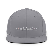 Load image into Gallery viewer, Eat Local Embroidered Snapback Hat