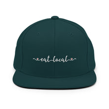 Load image into Gallery viewer, Eat Local Embroidered Snapback Hat