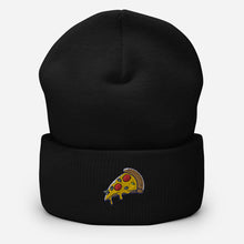 Load image into Gallery viewer, Pizza Slice Embroidered Cuffed Beanie Hat