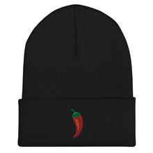 Load image into Gallery viewer, Red Chili Pepper Embroidered Cuffed Beanie