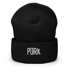 Load image into Gallery viewer, Pork Pig Embroidered Cuffed Beanie