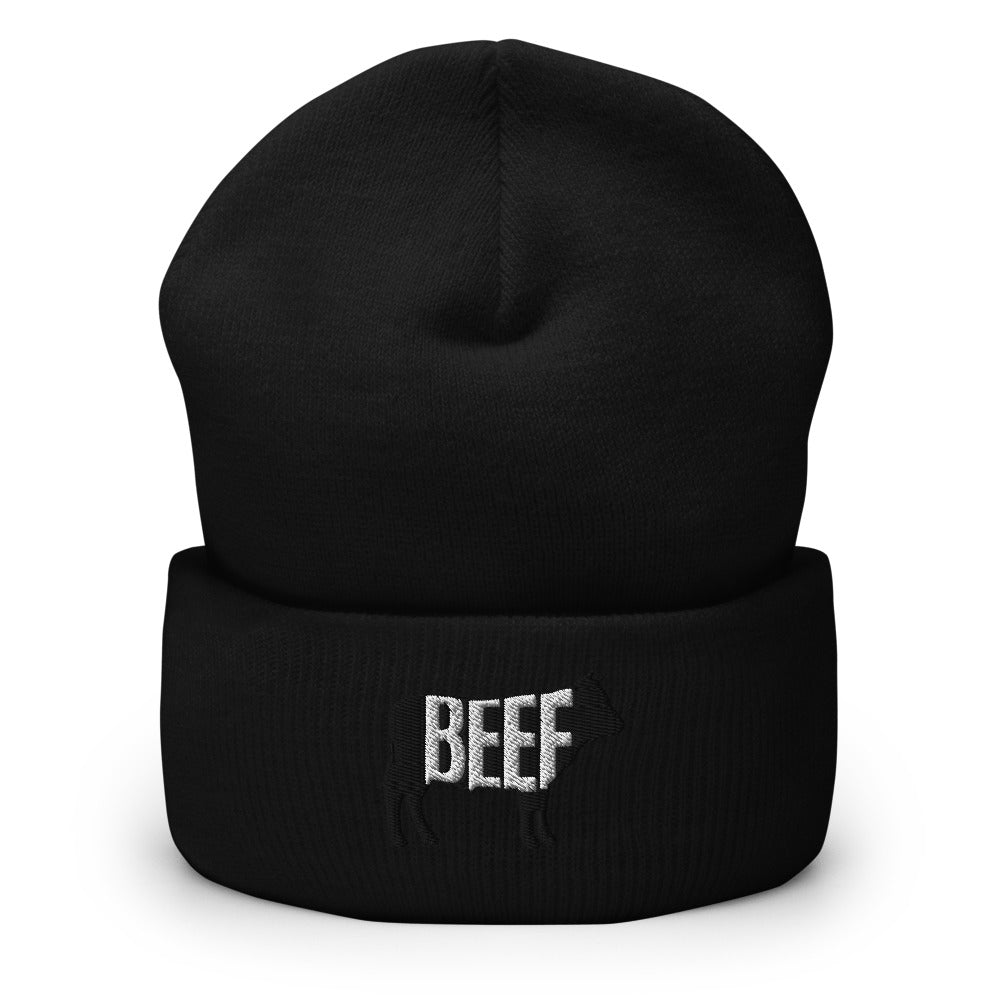 Beef Cattle Farmer Embroidered Cuffed Beanie