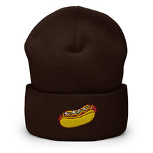 Load image into Gallery viewer, Hot Dog Embroidered Cuffed Beanie