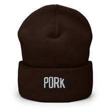 Load image into Gallery viewer, Pork Pig Embroidered Cuffed Beanie