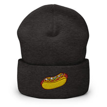 Load image into Gallery viewer, Hot Dog Embroidered Cuffed Beanie