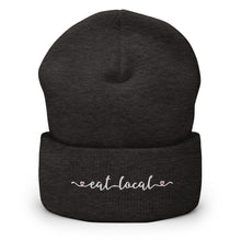 Load image into Gallery viewer, Eat Local Embroidered Cuffed Beanie