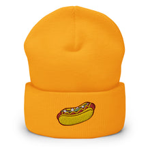 Load image into Gallery viewer, Hot Dog Embroidered Cuffed Beanie