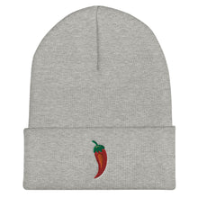 Load image into Gallery viewer, Red Chili Pepper Embroidered Cuffed Beanie