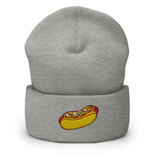 Load image into Gallery viewer, Hot Dog Embroidered Cuffed Beanie
