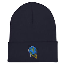 Load image into Gallery viewer, Melting Planet Earth Ice Cream Cone Embroidered Cuffed Beanie