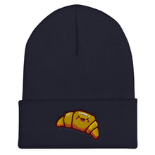 Load image into Gallery viewer, Kawaii Croissant Embroidered Cuffed Beanie