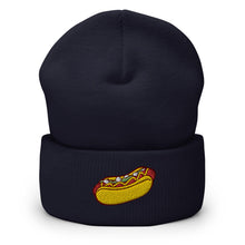 Load image into Gallery viewer, Hot Dog Embroidered Cuffed Beanie