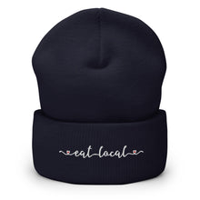 Load image into Gallery viewer, Eat Local Embroidered Cuffed Beanie