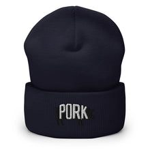 Load image into Gallery viewer, Pork Pig Embroidered Cuffed Beanie