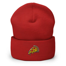 Load image into Gallery viewer, Pizza Slice Embroidered Cuffed Beanie Hat