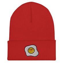 Load image into Gallery viewer, Kawaii Fried Egg Embroidered Cuffed Beanie