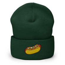 Load image into Gallery viewer, Hot Dog Embroidered Cuffed Beanie