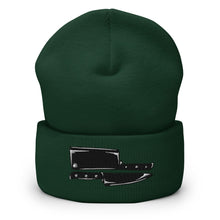 Load image into Gallery viewer, Chef's Knife & Meat Cleaver Embroidered Cuffed Beanie