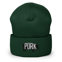 Load image into Gallery viewer, Pork Pig Embroidered Cuffed Beanie